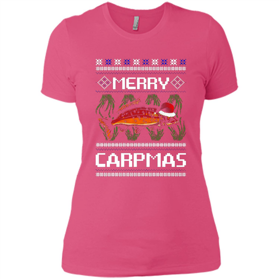 Santa Claus Carpmas Merry Carpmas Christmas Sweater PINGPONG - Ladies' Boyfriend T-Shirt