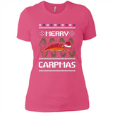 Santa Claus Carpmas Merry Carpmas Christmas Sweater PINGPONG - Ladies' Boyfriend T-Shirt