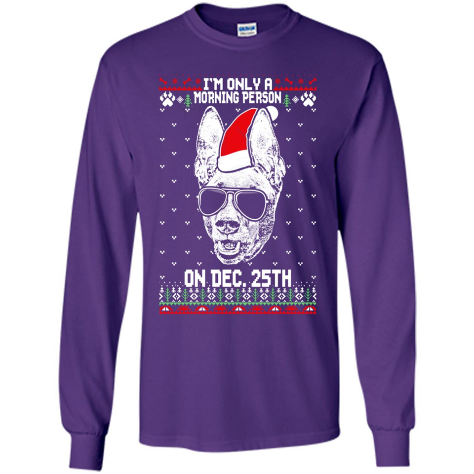 Morning Person Pharaoh Hound Funny Xmas - Long Sleeve T-Shirt
