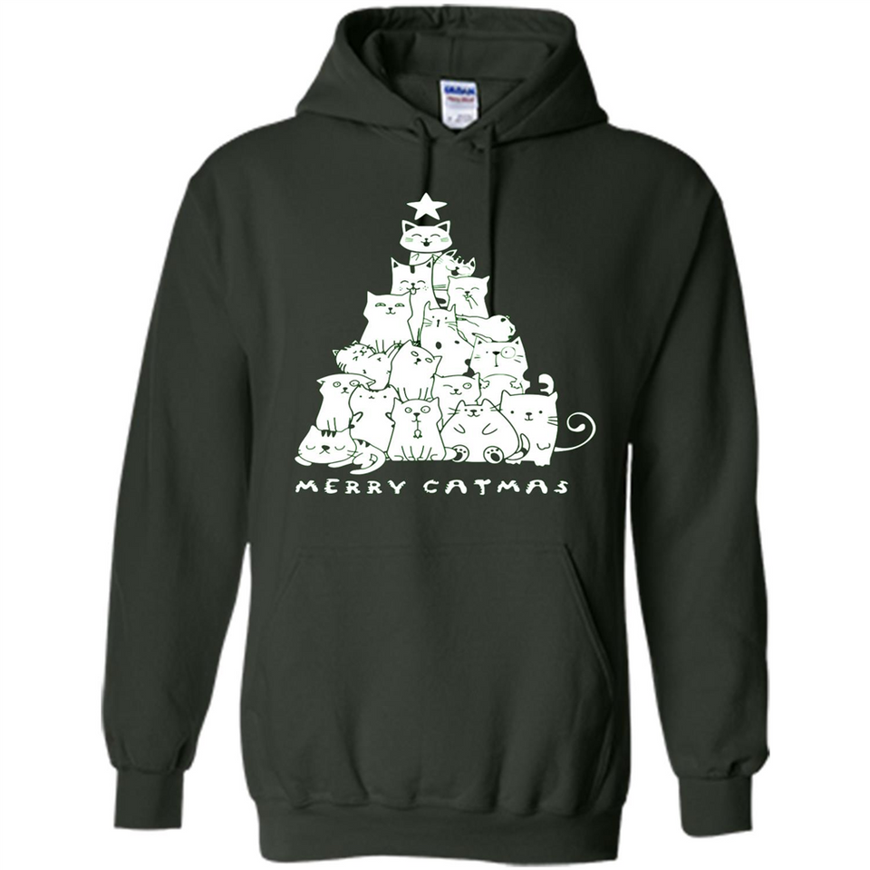Merry Catmas - Merry Christmas Cat Lover Mug PINGPONG - Hoodie