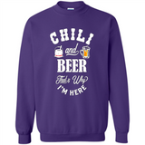 Chili Cookoff Funny T-shirt Chili And Beer - Sweatshirt