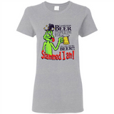 Slammed I Am I Would Drink Beer With A Goat On A Boat Shirt - Ladies Short-Sleeve