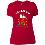 Peanuts By Schulz Snoopy Young Men_s Christmas - Ladies' Boyfriend T-Shirt