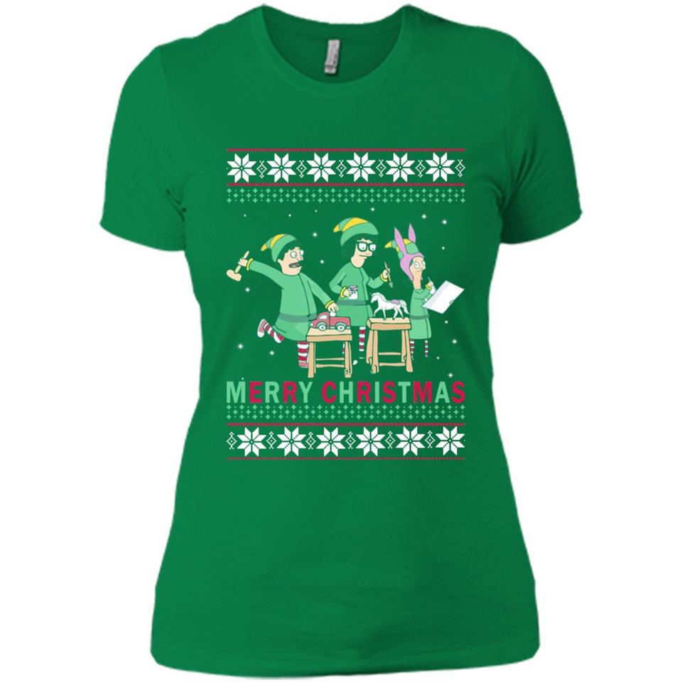 Bob’s burgers Elf Merry Christmas - Ladies' Boyfriend T-Shirt