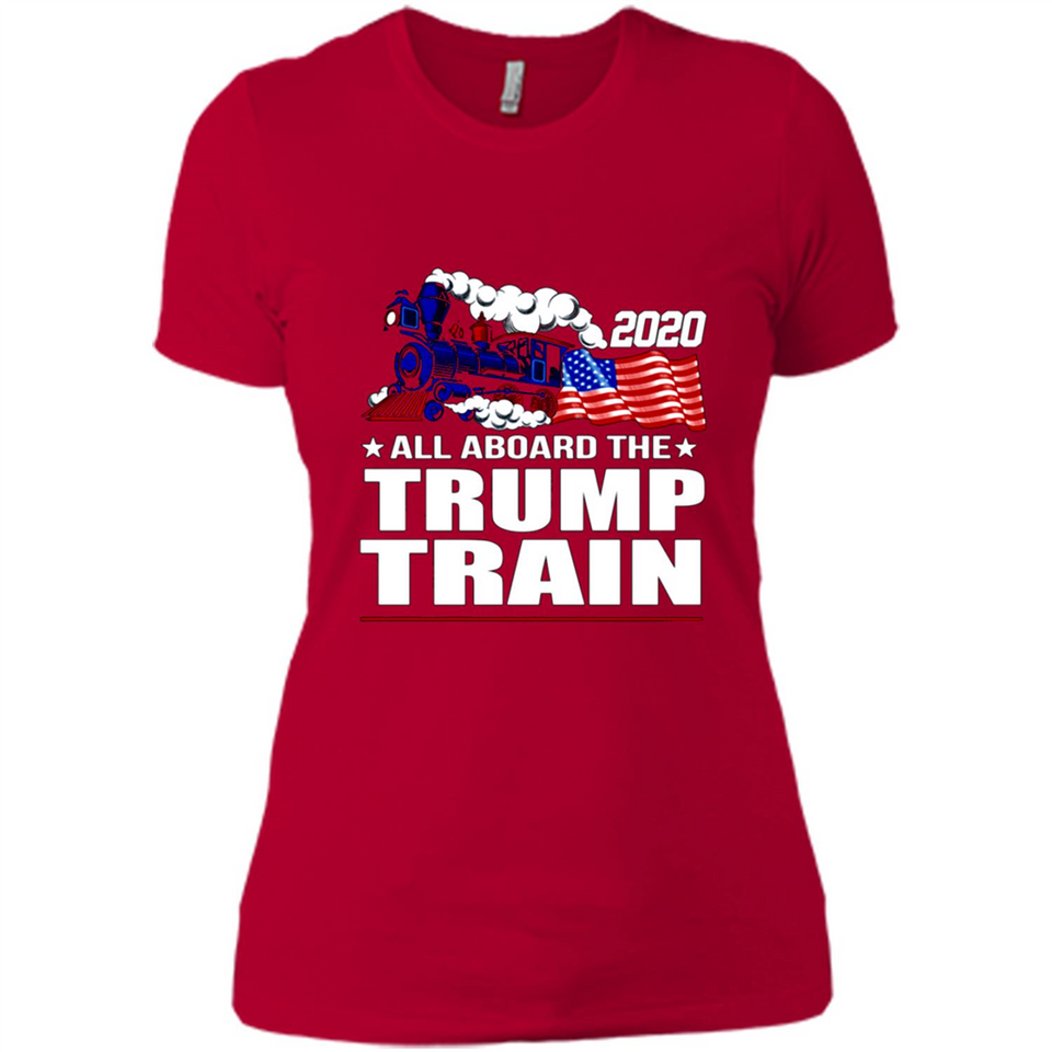 All Board The Trump Train 2020 Patriotic U.S Flag pingpong - Ladies' Boyfriend T-Shirt