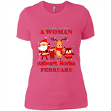 Never Underestimate A February Woman Watches Hallmark Movies Sweatshirt PINGPONG