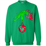 GRINCH HAND HOLDING HOUSTON TEXANS GLITTER CHRISTMAS PINGPONG
