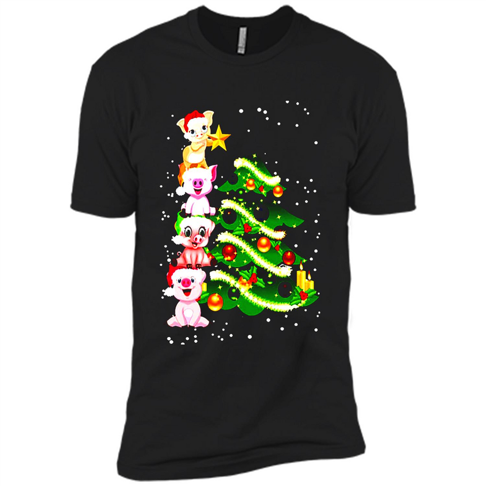 Pigs Christmas T Shirt PINGPONG - Premium Short Sleeve T-Shirt