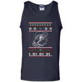 Christmas Ugly Sweater Fishing Ugly Christmas Sweater - Tank Top