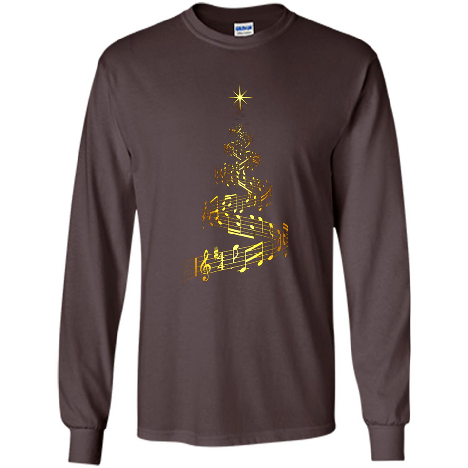 Music Note Christmas Tree Xmas Music Lover Mug PINGPONG - Long Sleeve T-Shirt