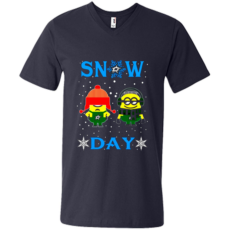 Snow Day Shirt For Dallas Stars Vs Minion Fans pingpong