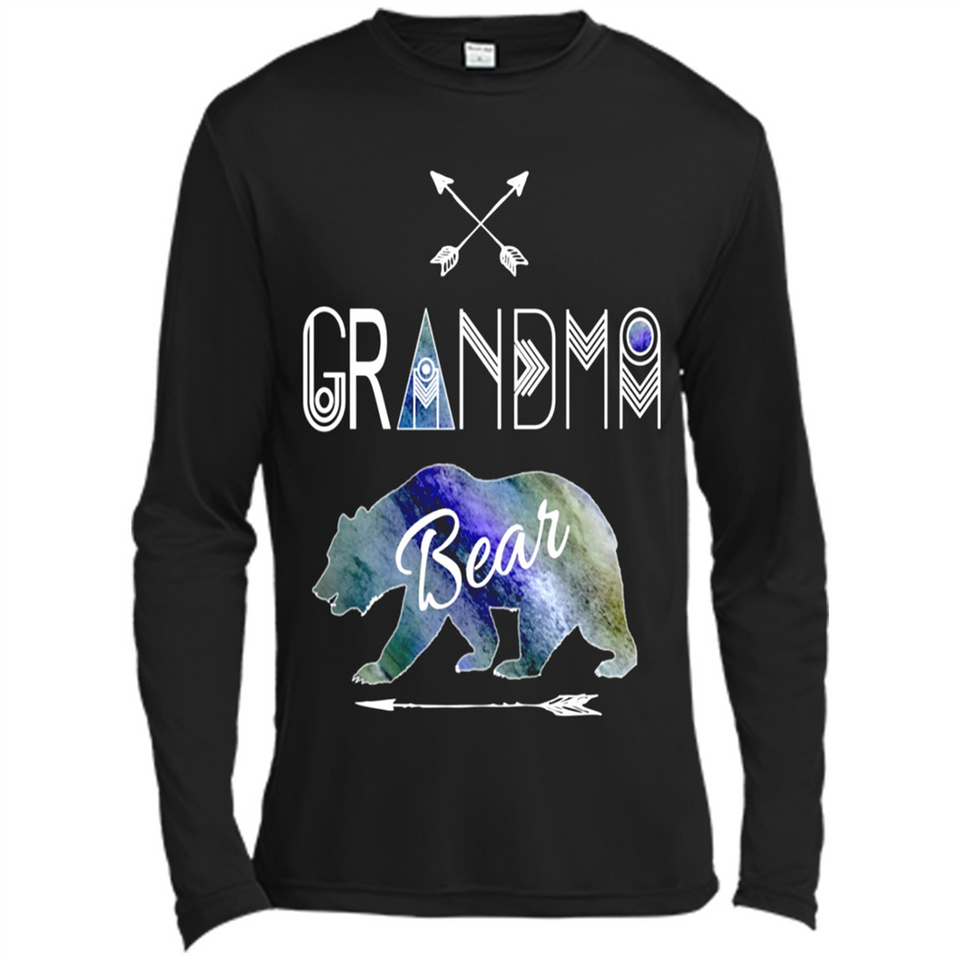 Grandma Bear Shirt Tribal Family Vacation & Camping Tee - Canvas Long Sleeve T-Shirt