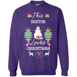 This Doctor Loves Christmas Tree Shirt with Snowman