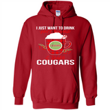 I Just Want To Drink Hot Chocolate & Watch Washington State Cougars Ugly Christmas Sweater PINGPONG