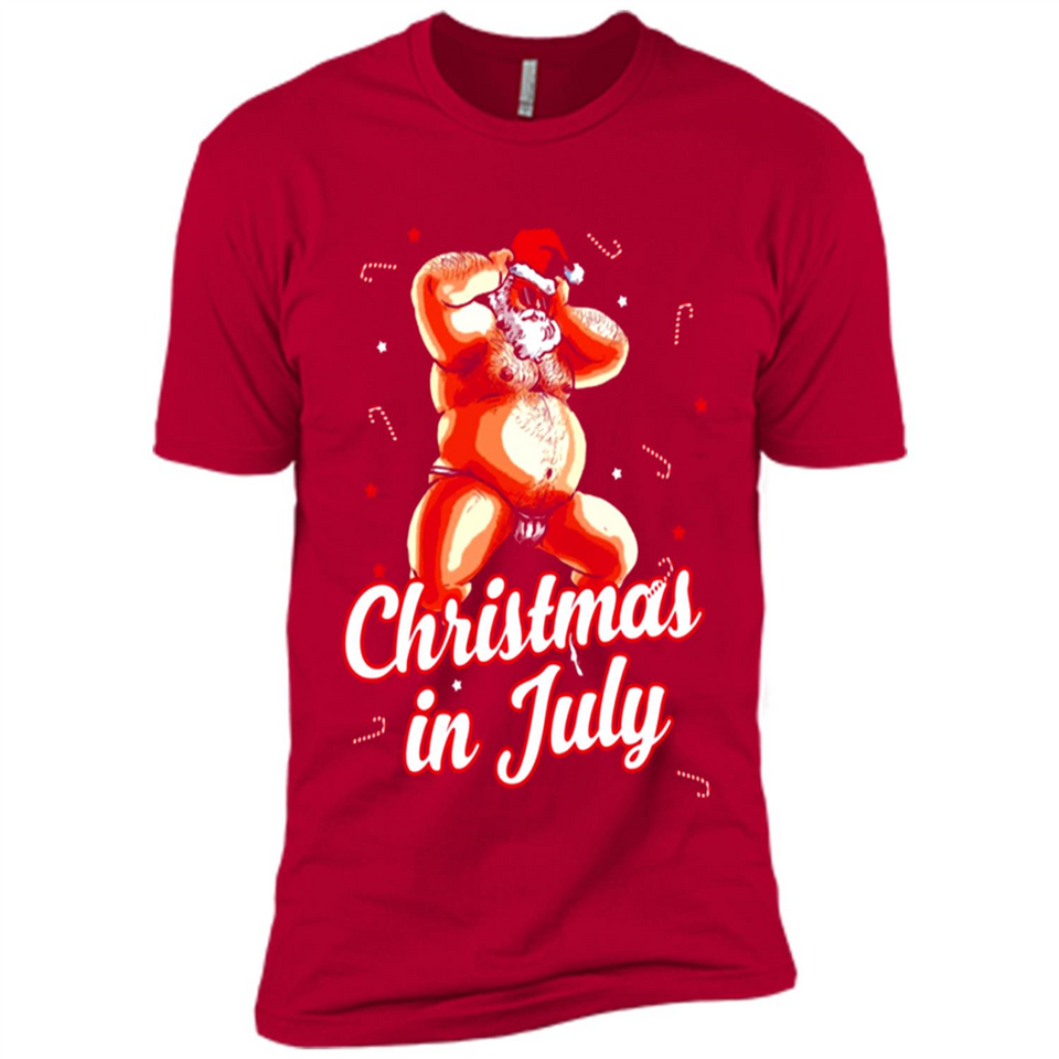 Christmas In July - Funny Dancing Santa - Premium Short Sleeve T-Shirt