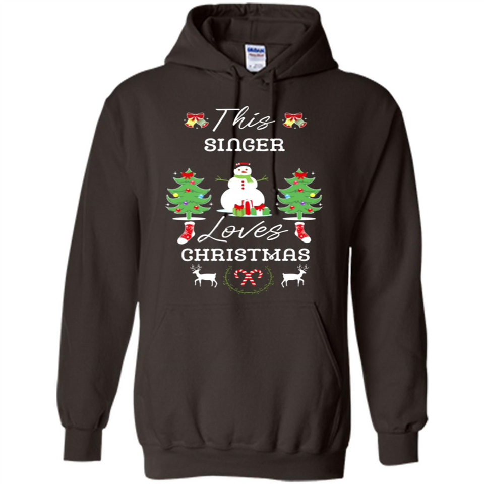 This Singer Loves Christmas Tree Shirt with Snowman