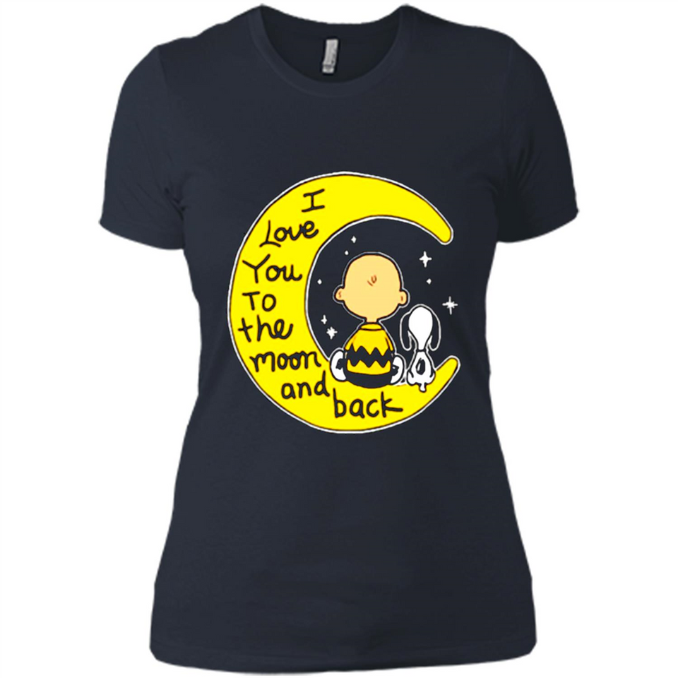 I LOVE YOU TO THE MOON AND BLACK CHARLIE BROWN AND SNOOPY