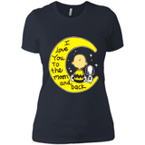I LOVE YOU TO THE MOON AND BLACK CHARLIE BROWN AND SNOOPY