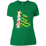 Pigs Christmas T Shirt PINGPONG - Ladies' Boyfriend T-Shirt