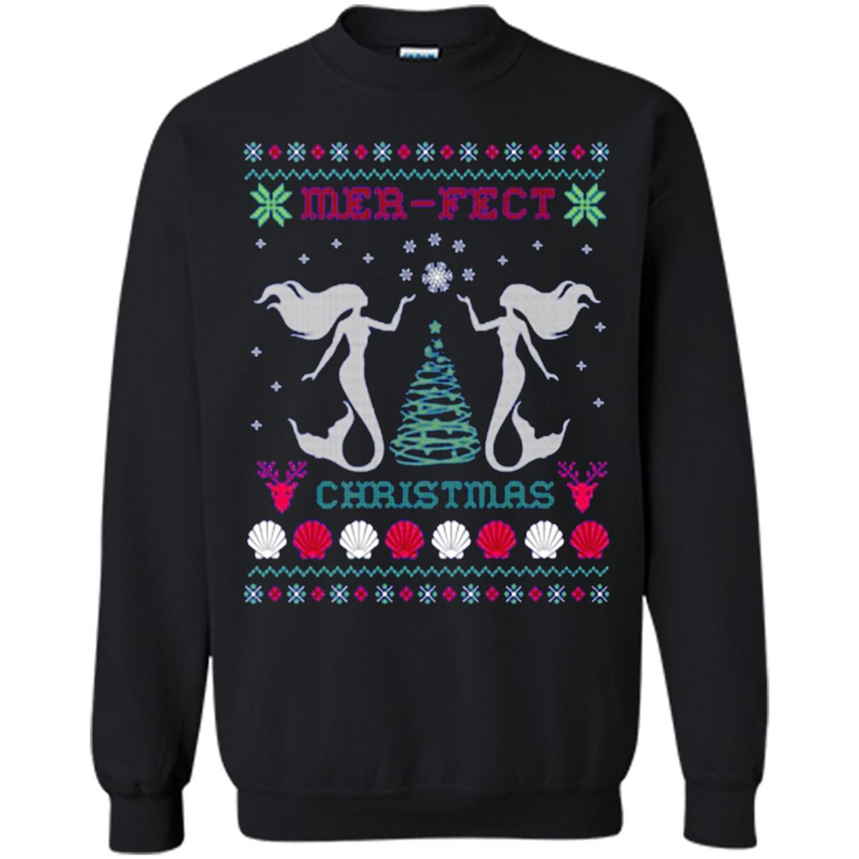 Mermaid Mer-Fect Ugly Christmas Sweater - Sweatshirt