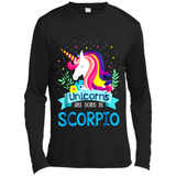 Unicorns are born in Scorpio Birthday Rainbow Gift Ladies Custom