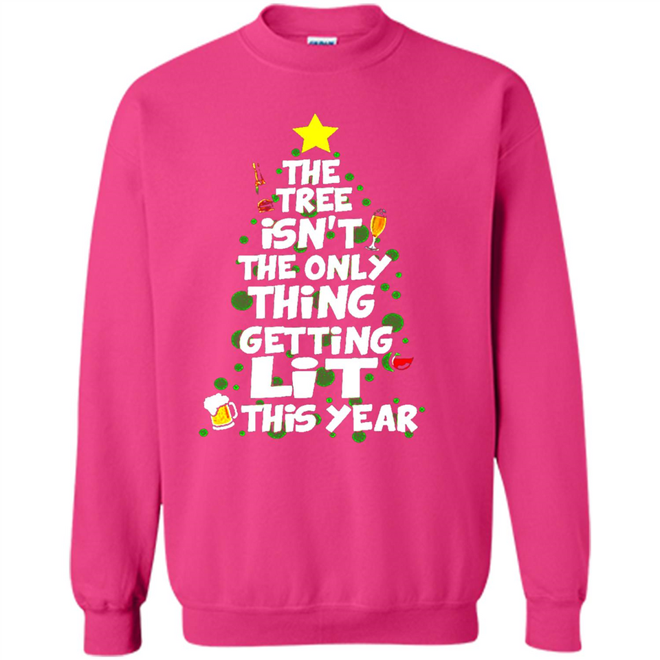 Funny Christmas Tree Drinking Sweatshirt Adult Boozy Festive - Sweatshirt