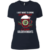 I Just Want To Drink Hot Chocolate & Watch Vegas Golden Knights Ugly Christmas Sweater PINGPONG