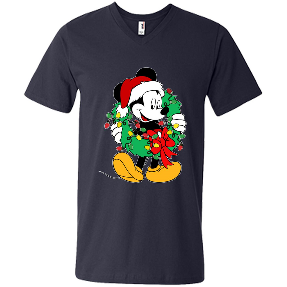 Mickey Mouse Merry Christmas Disney Sweatshirt - Men's V-Neck