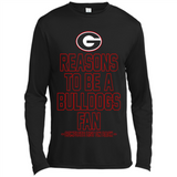 Reasons to be a Georgia Bulldogs Fan Complete List on Back - Canvas Long Sleeve T-Shirt