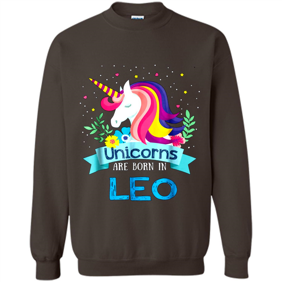Unicorns are born in Leo Birthday Rainbow Gift Ladies Custom