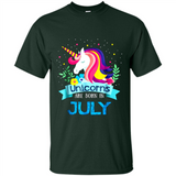 Unicorns are born in July Birthday Rainbow Gift Ladies Custom