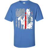 Paradise California Firefighter Thin Red Line Funds Youth T-Shirt PINGPONG - Shirt