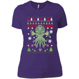 Octopus Ugly Sweater Christmas - Ladies' Boyfriend T-Shirt