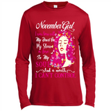 November Butterfly Girl - Canvas Long Sleeve T-Shirt