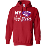 New York Giants Football My Heart is on that Field - Hoodie