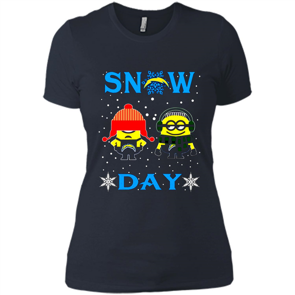 Snow Day Shirt For Los Angeles Chargers Vs Minion Fans pingpong