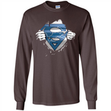 Detroit Lions And Superman Fans - Long Sleeve T-Shirt