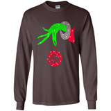 Grinch hand holding HomeDepot Glitter Christmas PING PONG