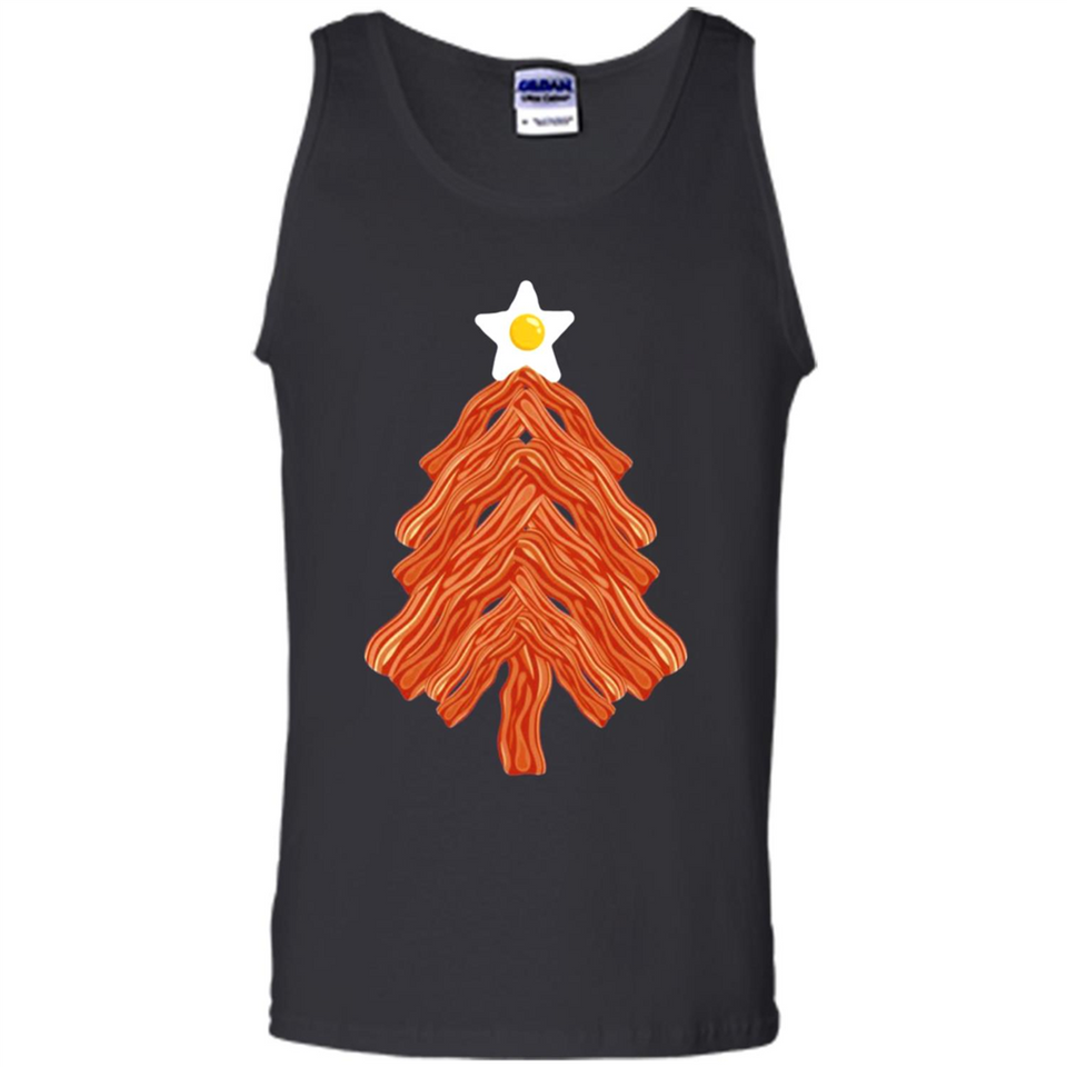 Bacon & Eggs Over Easy Fried Food Breakfast Xmas Tree Foodie - Tank Top
