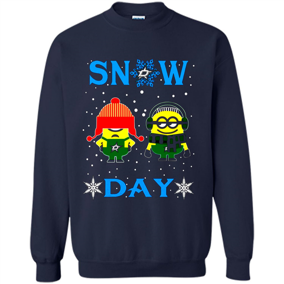 Snow Day Shirt For Dallas Stars Vs Minion Fans pingpong