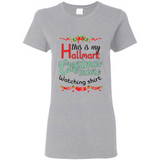 This My Movies Hallmark-Christmas Loves Is T-Shirt - Ladies Short-Sleeve