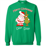 Christmas T-Shirt Santa And Reindeer Dilly Dilly - Sweatshirt