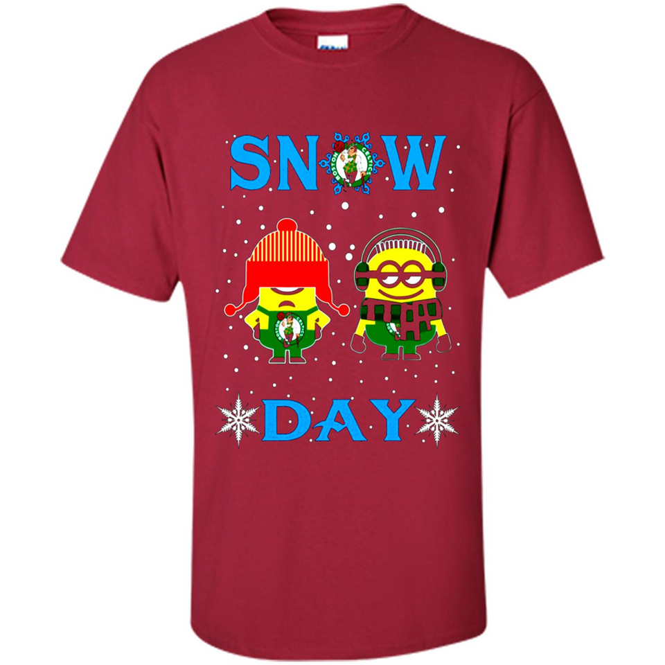 Snow Day Shirt For Boston Celtics Vs Minion Fans pingpong