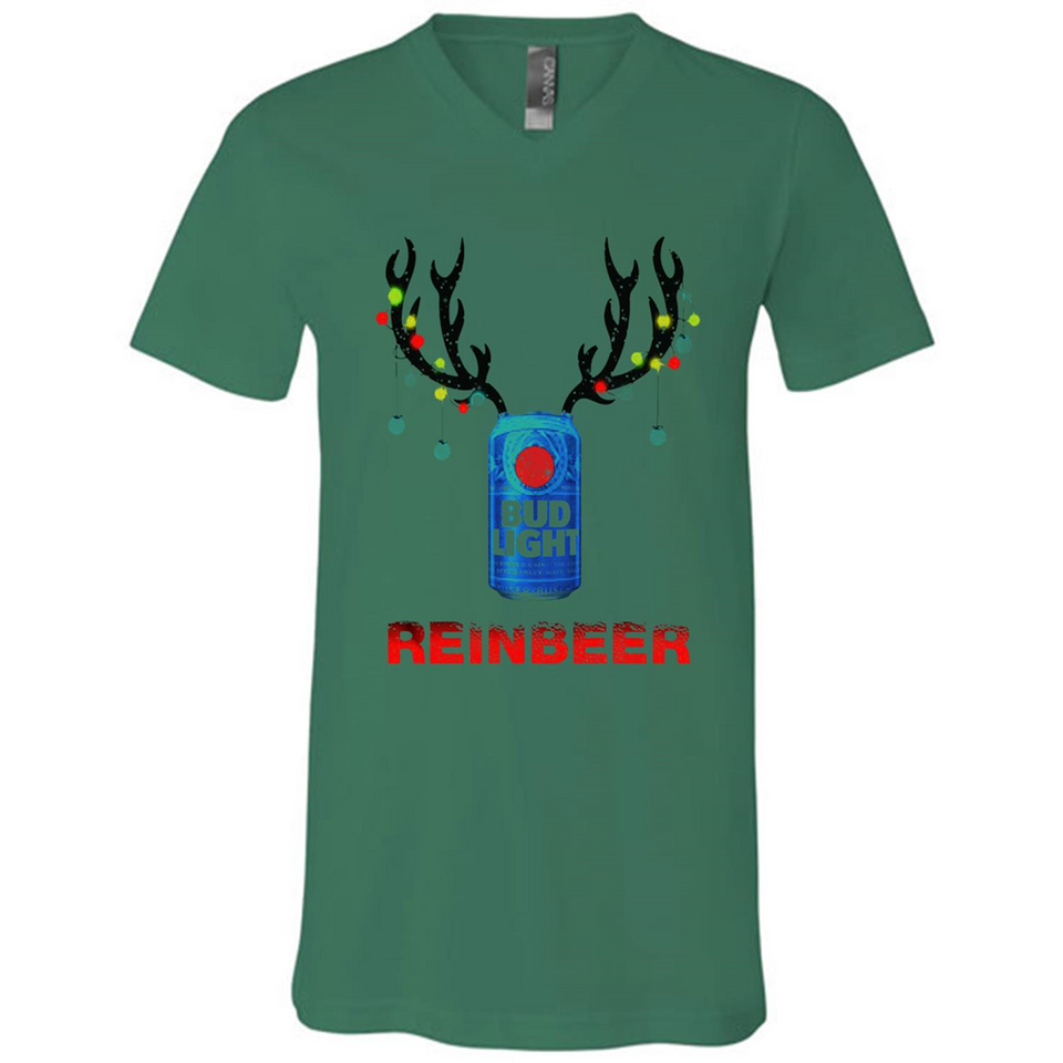 Bud light reinbeer Christmas - Canvas Unisex V-Neck