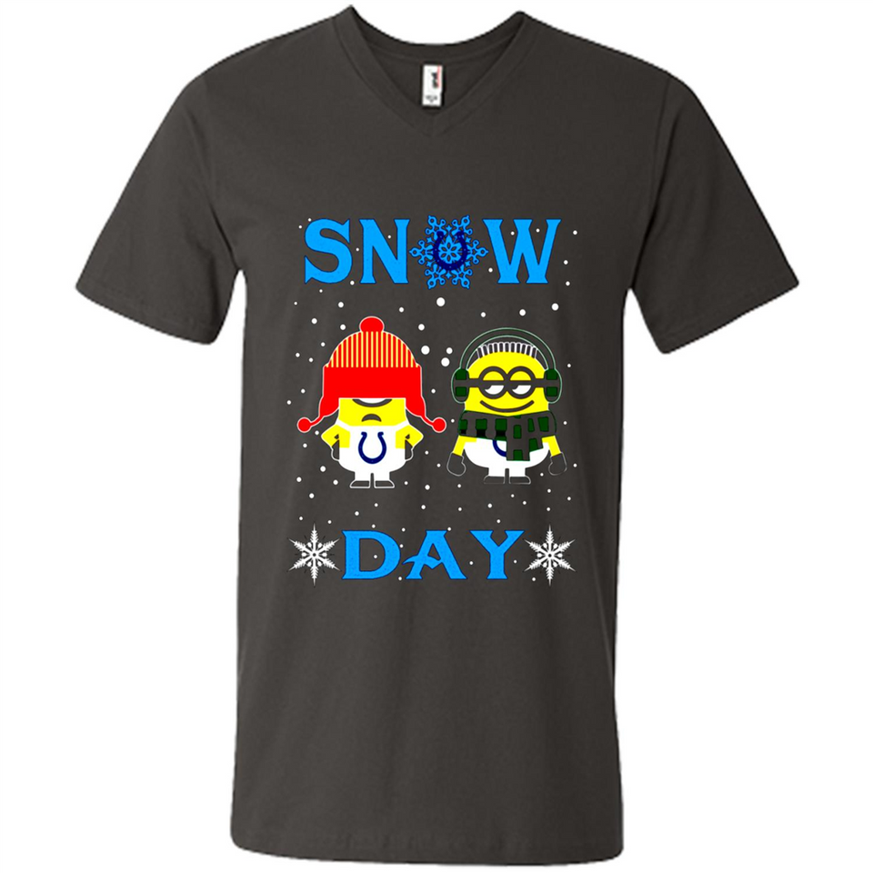 Snow Day Shirt For Indianapolis Colts Vs Minion Fans pingpong