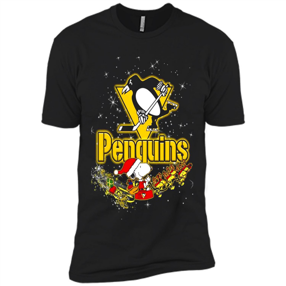 Snoopy Christmas Pittsburgh Penguins - Premium Short Sleeve T-Shirt