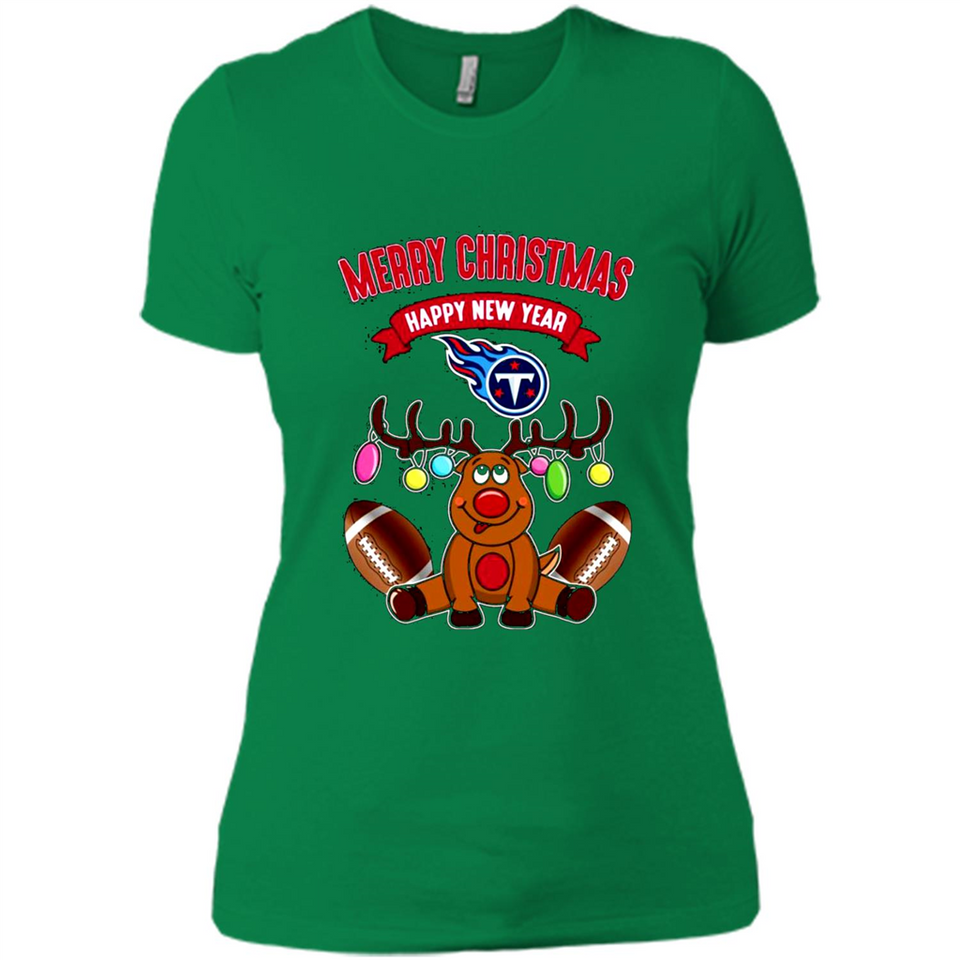 Tennessee Titans NFL Reindeer Funny Merry Christmas And Happy New Year