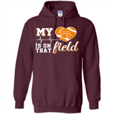 Clemson Tiger Paw Football My Heart is on that Field - Hoodie