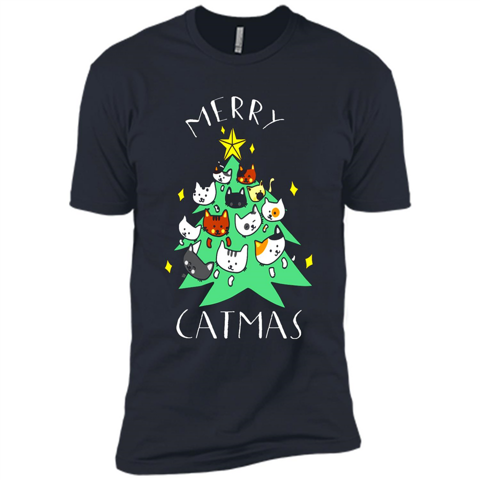 Merry Catmas Funny Cool Christmas Mug PINGPONG - Premium Short Sleeve T-Shirt