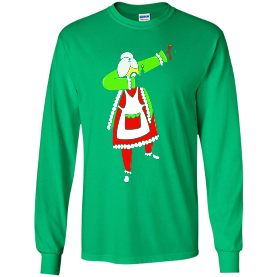 Funny Dabbing Mrs. Santa Claus Christmas Dab - Long Sleeve T-Shirt